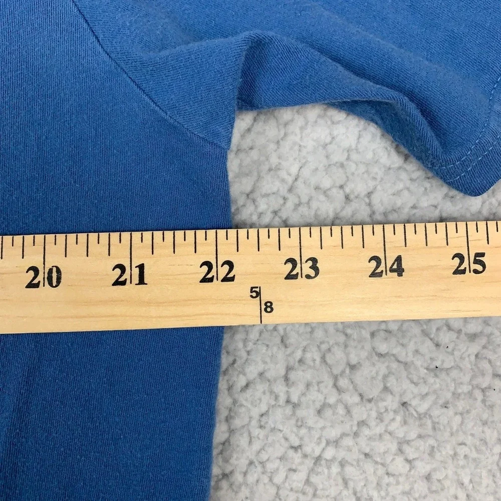 The North‎ Face T-Shirt Mens L Blue Cotton Standard Fit Crew Neck Graphic Logo